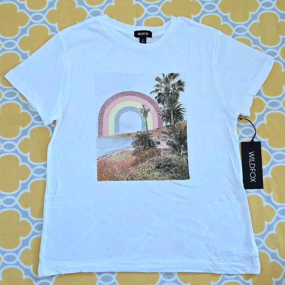 Wildfox🦊 "Rainbow🌈 Coast Keke" Graphic Tee - NWT